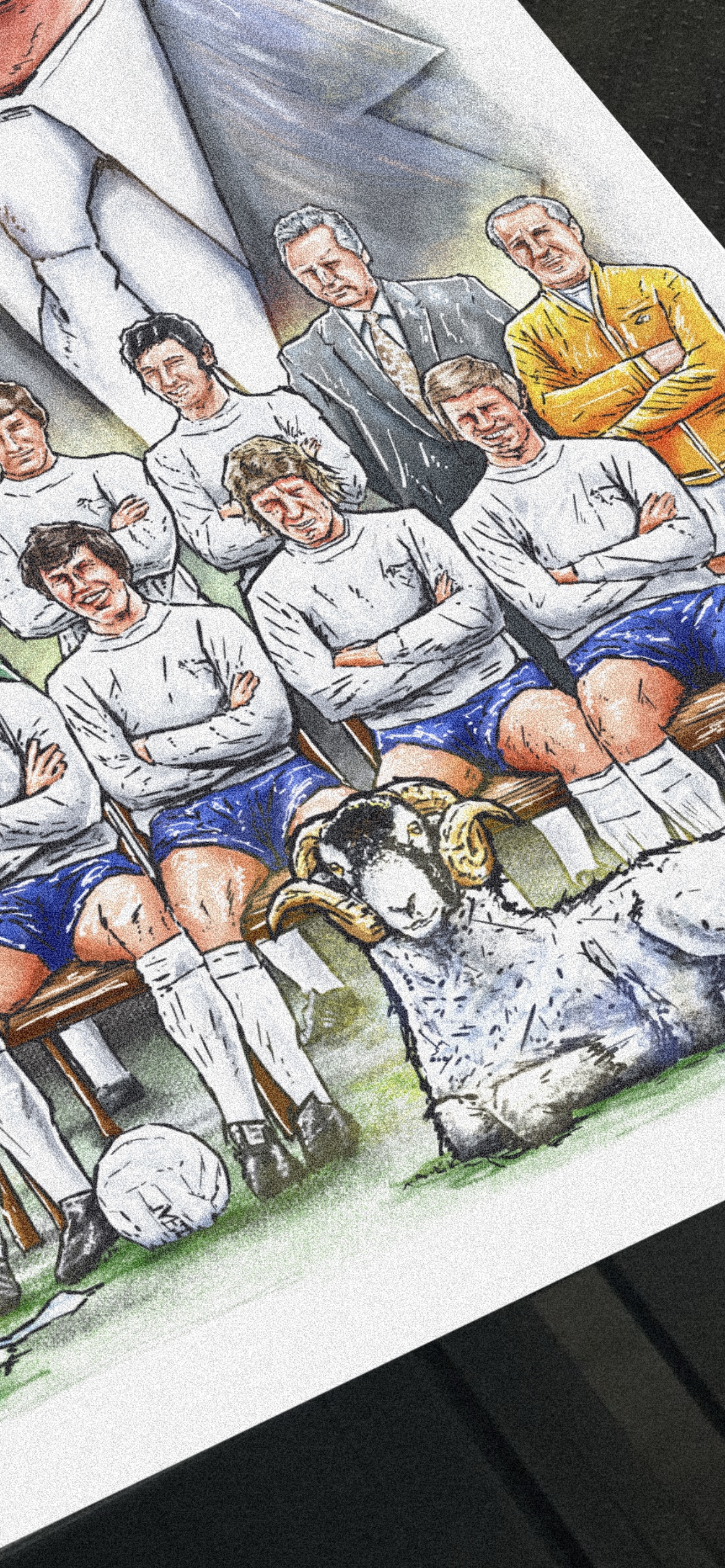 Brian Clough Derby Inspired 1972 Champions of England Artwork Poster Print