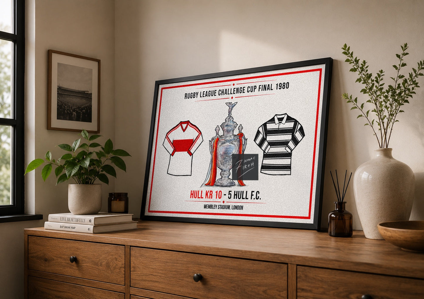 Hull KR 10-5 Hull FC Inspired 1980 Challenge Cup Final Commemorative Print