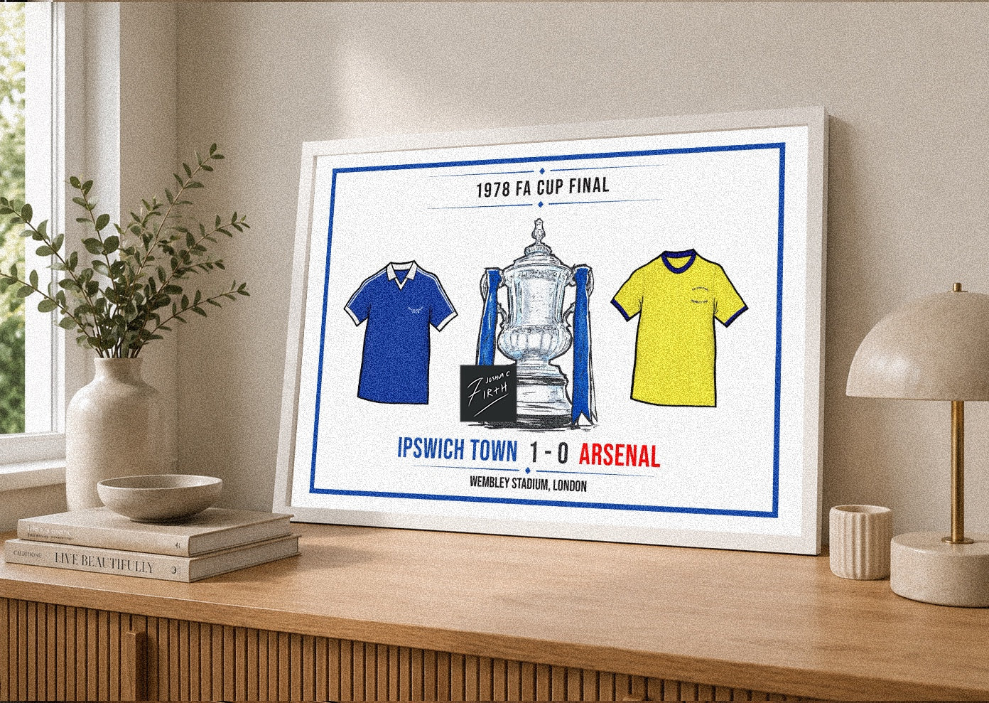 Ipswich 1-0 Arsenal Inspired 1978 FA Cup Final Commemorative Print