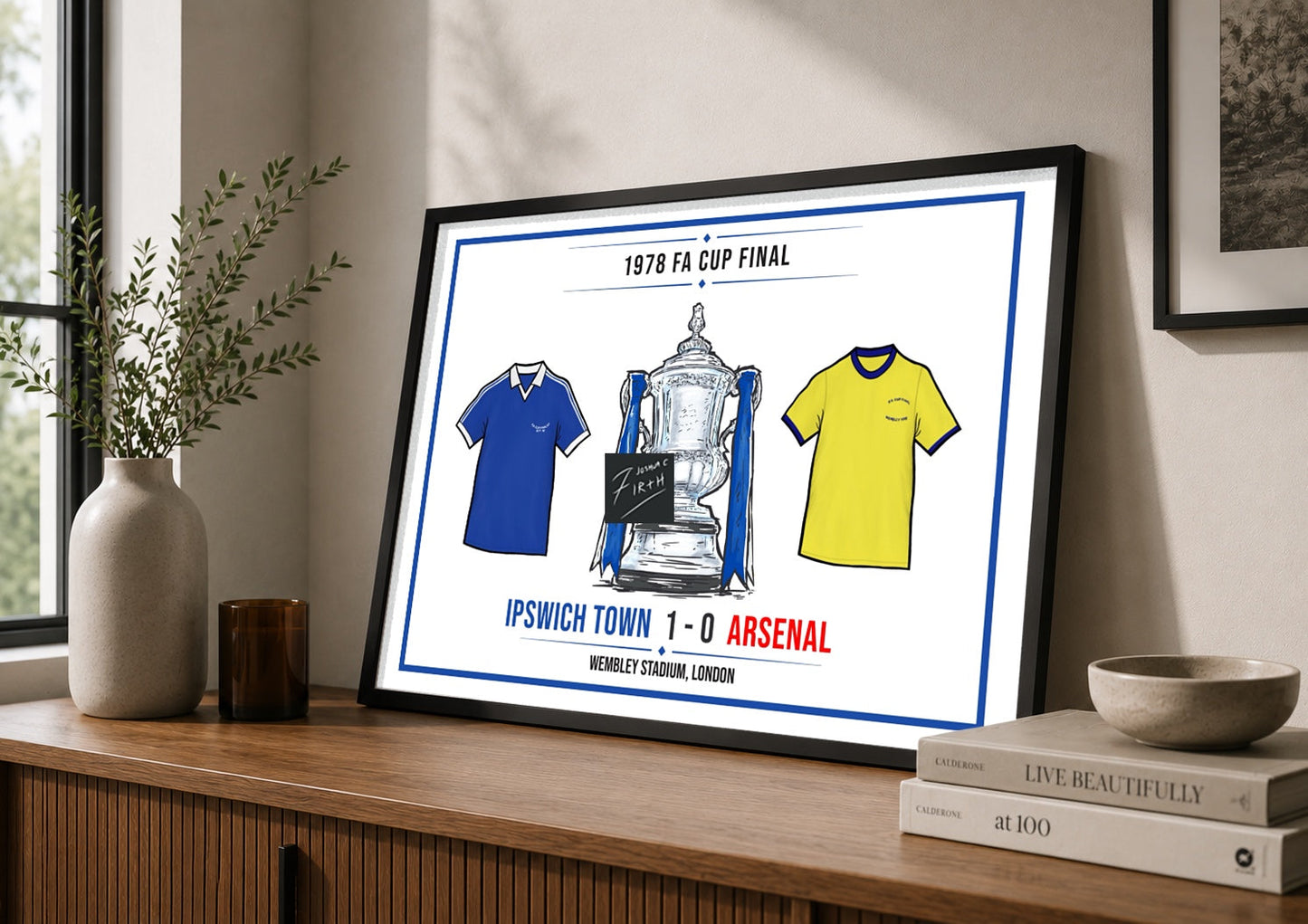 Ipswich 1-0 Arsenal Inspired 1978 FA Cup Final Commemorative Print