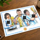 Argentina World Champions Kempes Messi Maradona Art Football Print