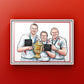 England 2003 Rugby World Cup Legends - Johnson, Wilkinson & Dallaglio Print