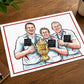 England 2003 Rugby World Cup Legends - Johnson, Wilkinson & Dallaglio Print