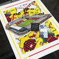 Watford Collage Retro Shirts & Vicarage Road Stadium Football Print