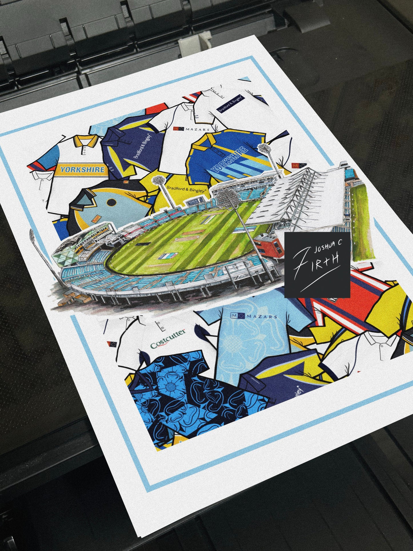 Yorkshire Inspired Retro Shirts & Headingley Stadium Cricket Print