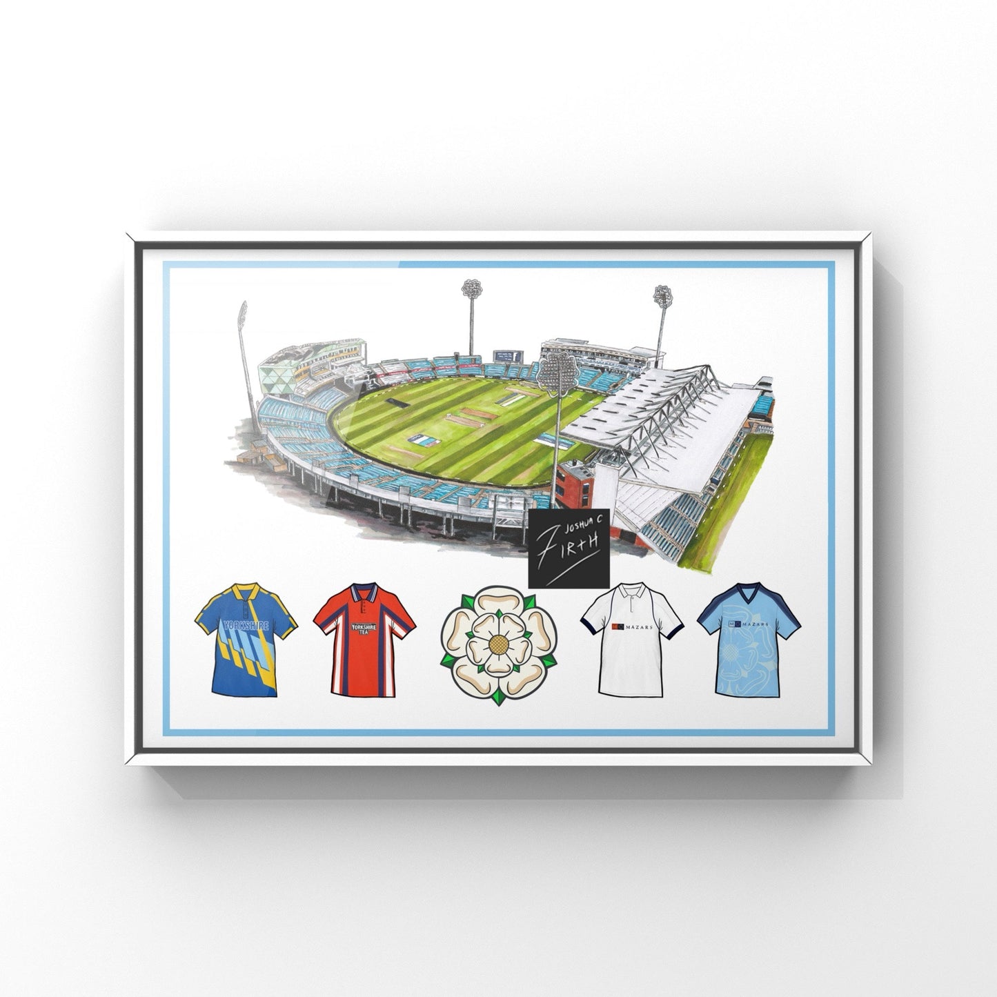 Yorkshire Style Retro Shirts & Headingley Stadium Cricket Print