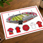 Lancashire Style Retro Shirts & Old Trafford Stadium Cricket Print