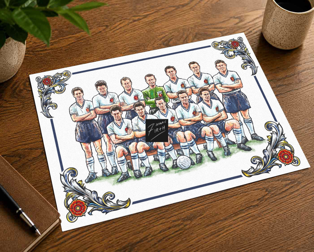 Bolton Inspired 1958 Team Football Art Print