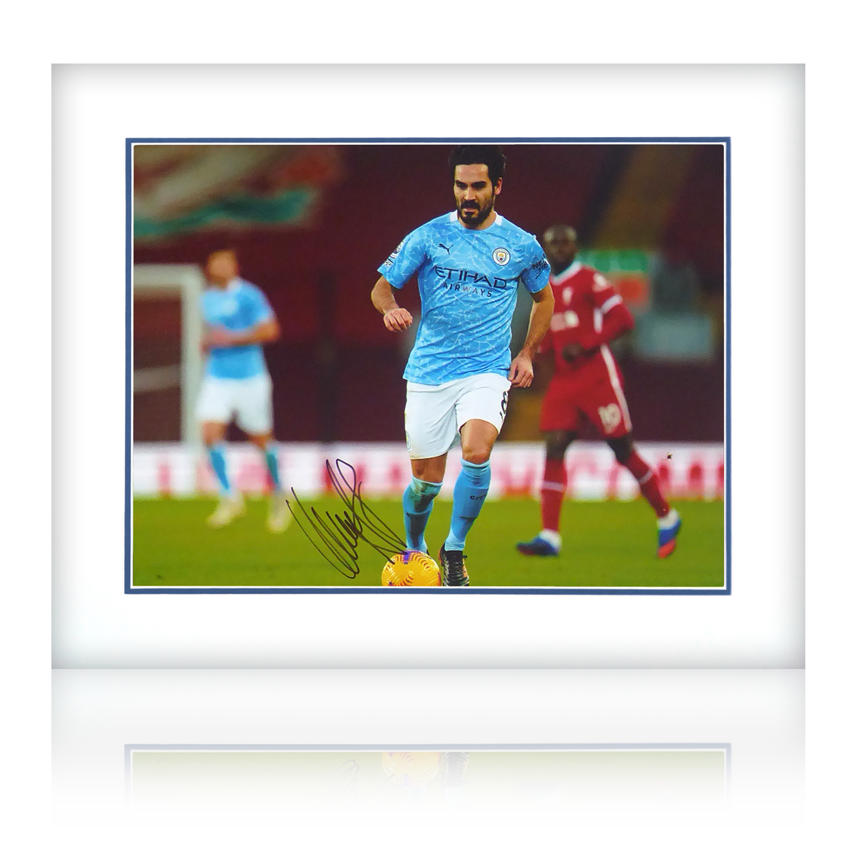 Ilkay Gundogan Signed Manchester City Mount Display