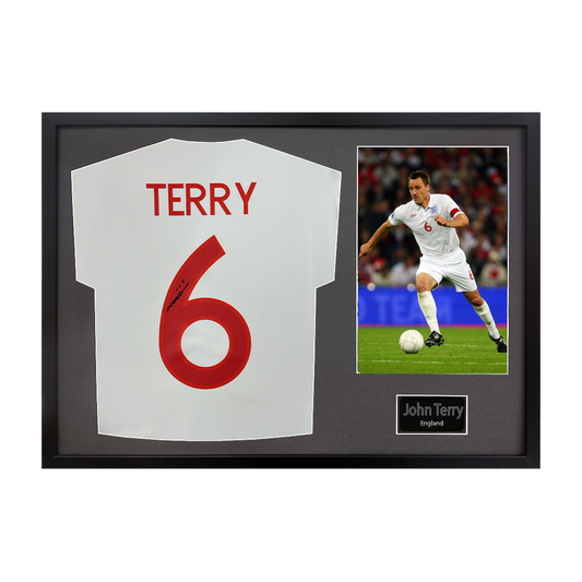 John Terry Signed England Shirt Classic Frame