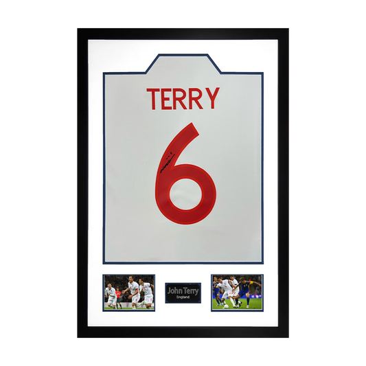 John Terry Signed England Shirt Premium Frame