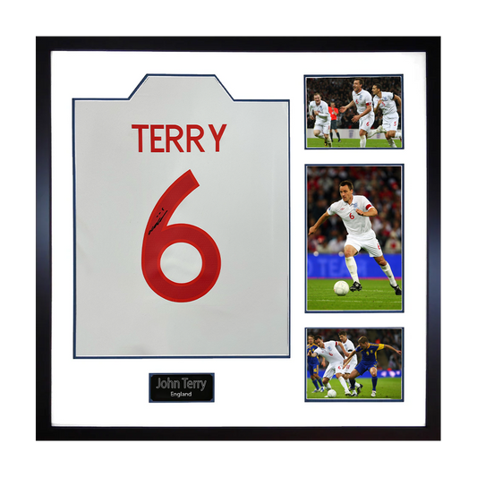 John Terry Signed England Shirt Elite Frame