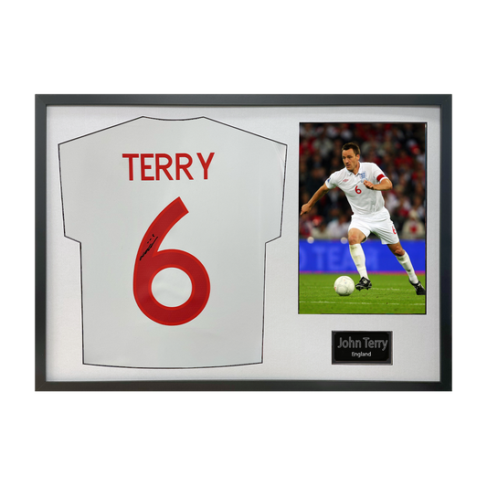 John Terry Signed England Shirt Classic Frame