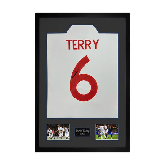 John Terry Signed England Shirt Premium Frame