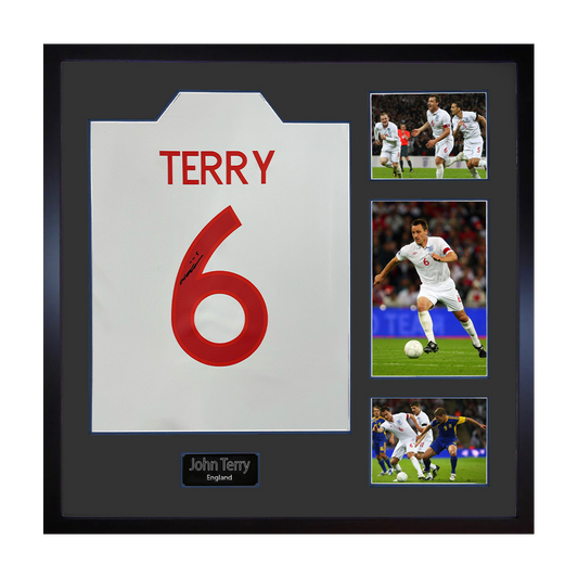 John Terry Signed England Shirt Elite Frame