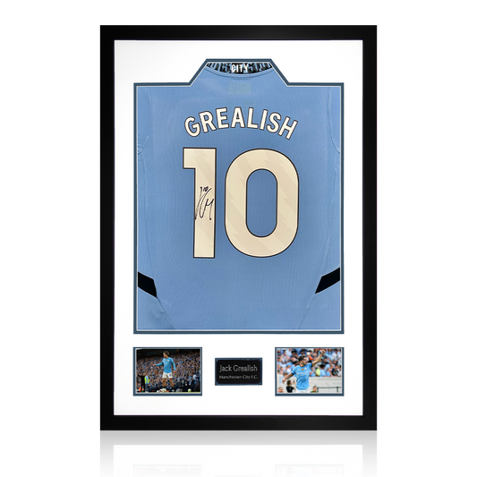 Jack Grealish Signed Manchester City 24/25 Shirt Premium Frame