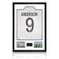 James Anderson Signed England Test Shirt Premium Frame.