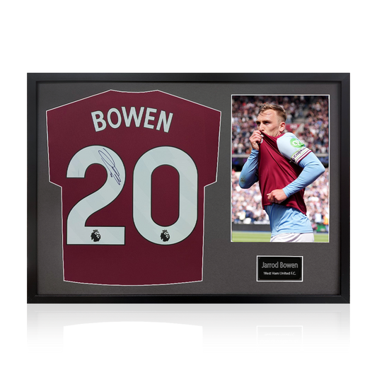 Jarrod Bowen Signed West Ham United Shirt Classic Frame