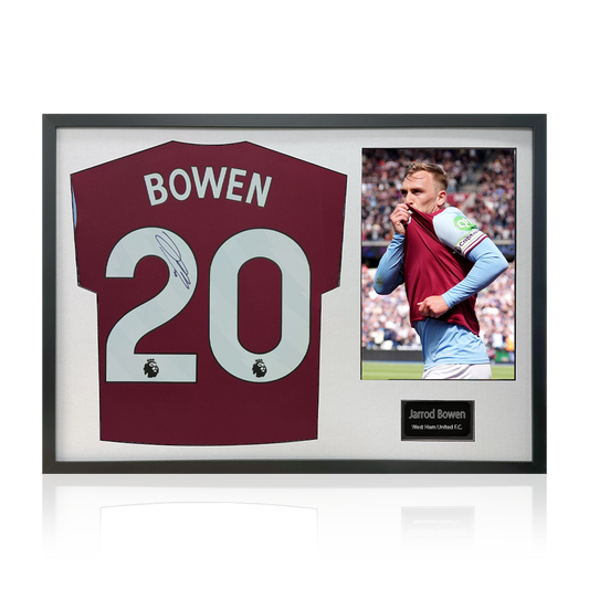 Jarrod Bowen Signed West Ham United Shirt Classic Frame.
