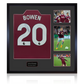 Jarrod Bowen Signed West Ham United Shirt Elite Frame