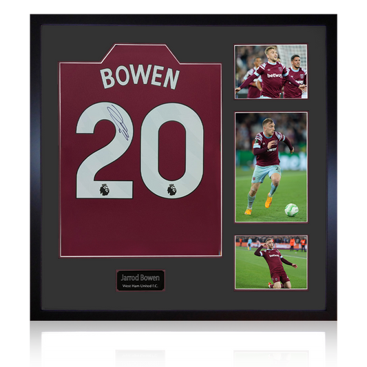 Jarrod Bowen Signed West Ham United Shirt Elite Frame