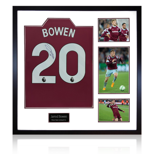 Jarrod Bowen Signed West Ham United Shirt Elite Frame