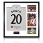 Jarrod Bowen Signed West Ham United 22/23 Away Shirt Elite Frame