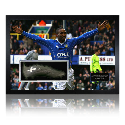 Jermain Defoe Signed Portsmouth Boot Iconic Frame