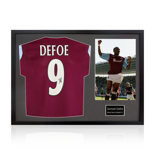 Jermain Defoe Signed West Ham Shirt Classic Frame
