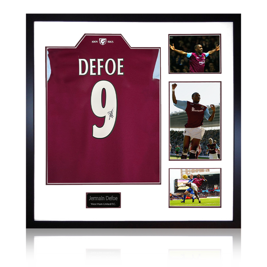 Jermain Defoe Signed West Ham Shirt Elite Frame