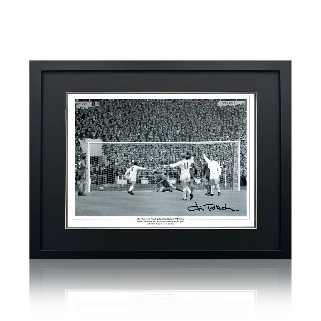 Jimmy Robertson Signed Tottenham Hotspur 16x12 Photo Deluxe Mount Frame