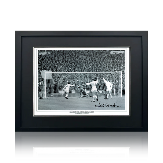 Jimmy Robertson Signed Tottenham Hotspur 16x12 Photo Deluxe Mount Frame