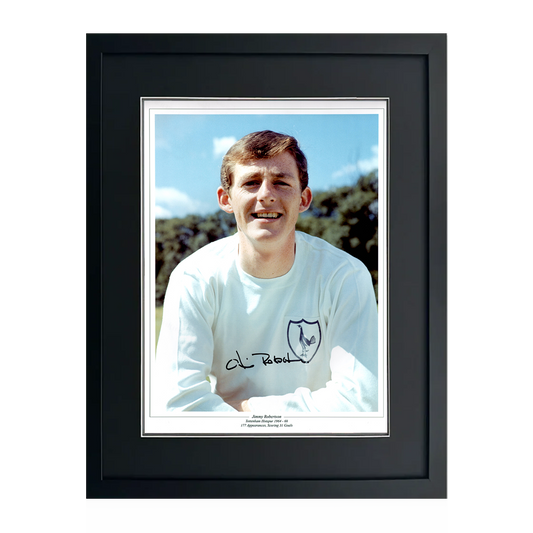 Jimmy Robertson Signed Tottenham Hotspur 16x12 Photo Deluxe Mount Frame