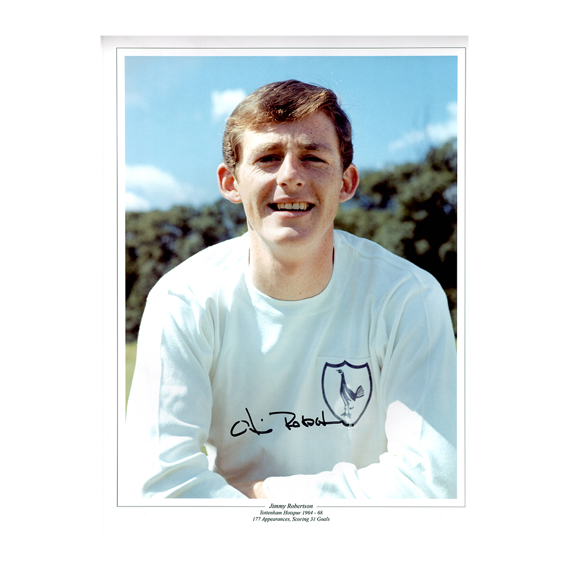 Jimmy Robertson Signed Tottenham Hotspur 16x12 Photo