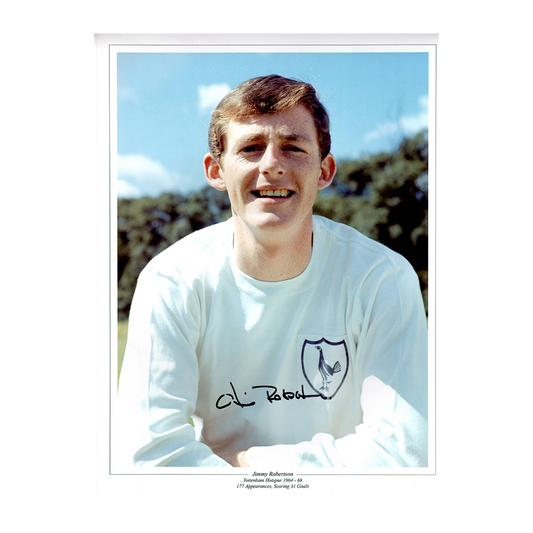 Jimmy Robertson Signed Tottenham Hotspur 16x12 Photo