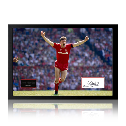 John Aldridge Signed Liverpool Cut Iconic Frame