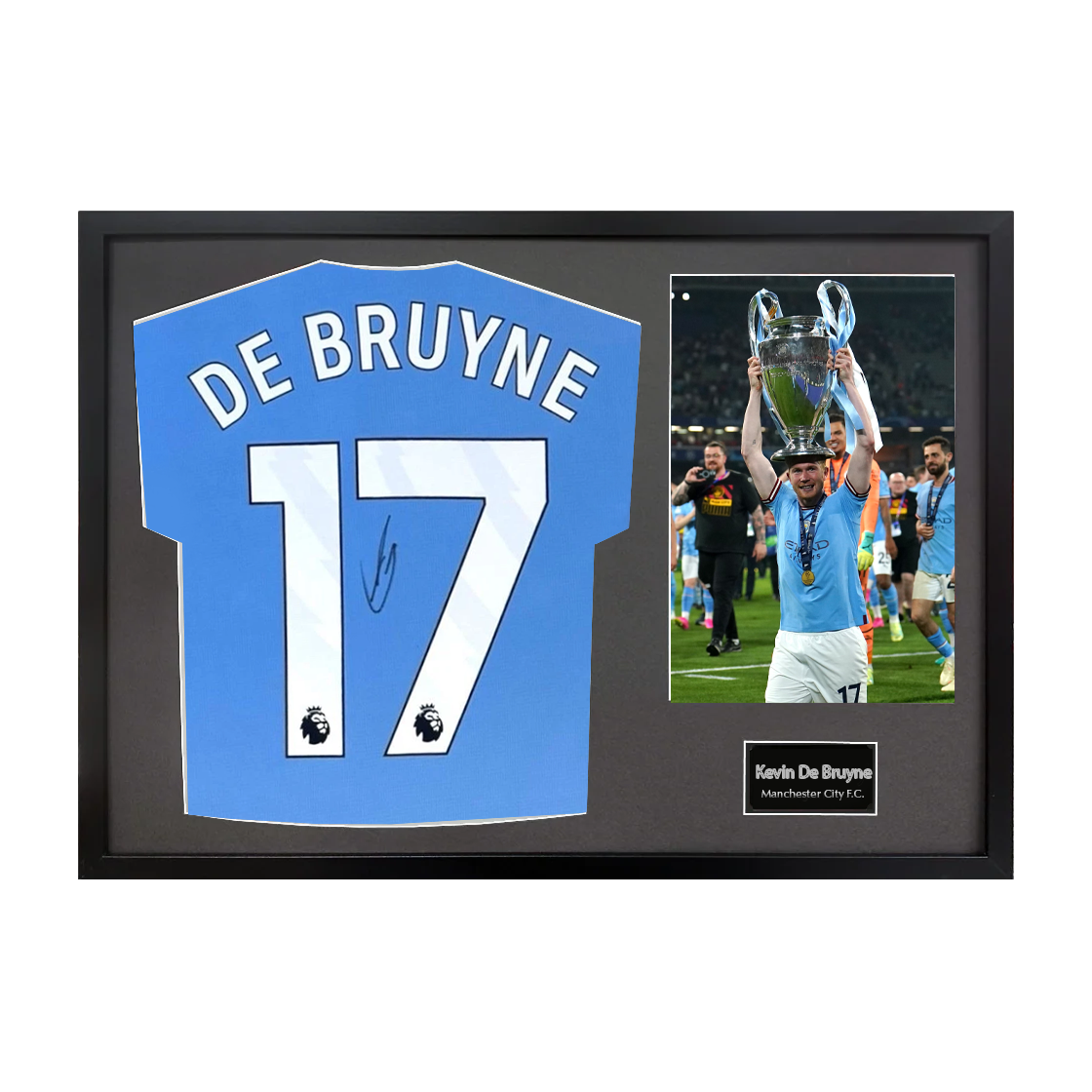 Kevin De Bruyne Signed Manchester City Shirt Classic Frame