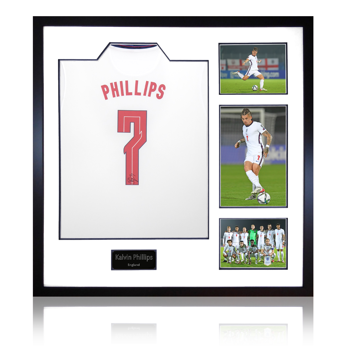 Kalvin Phillips Signed England Shirt Elite Frame