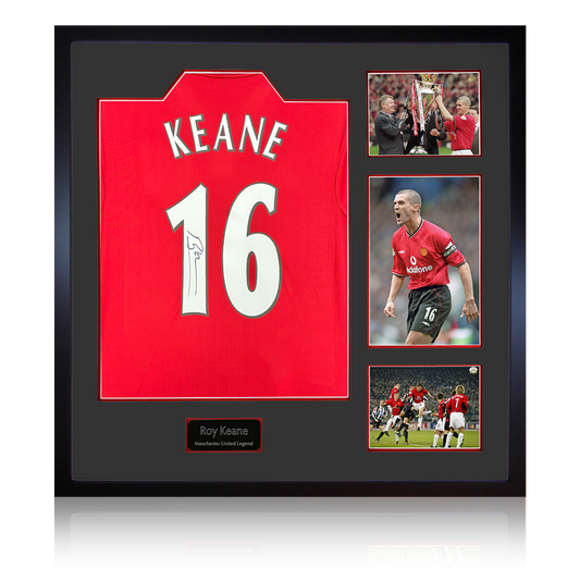 Roy Keane Signed Manchester United Shirt Elite Frame