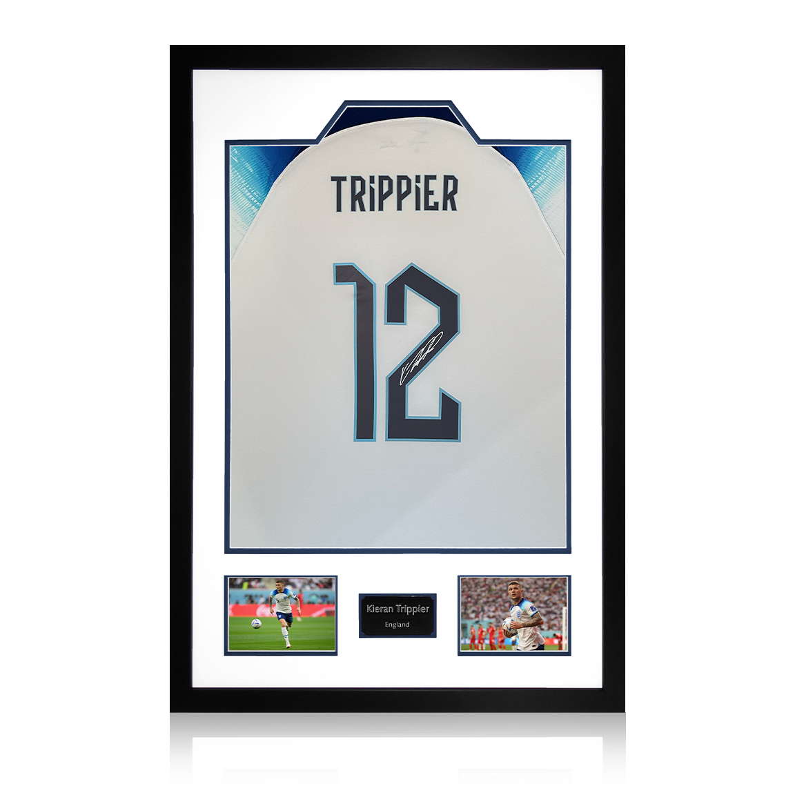 Kieran Trippier Signed England Shirt Premium Frame