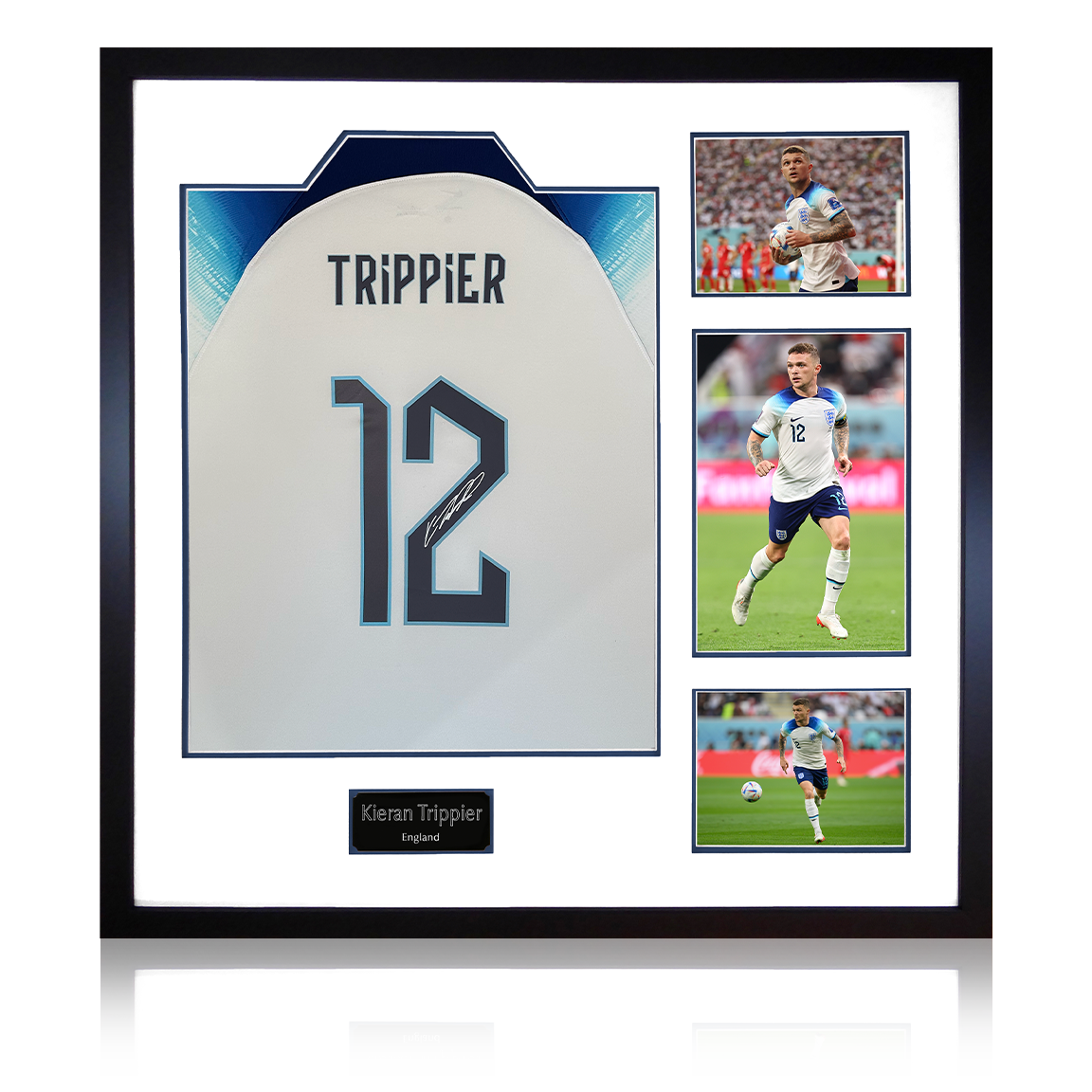 Kieran Trippier Signed England Shirt Elite Frame