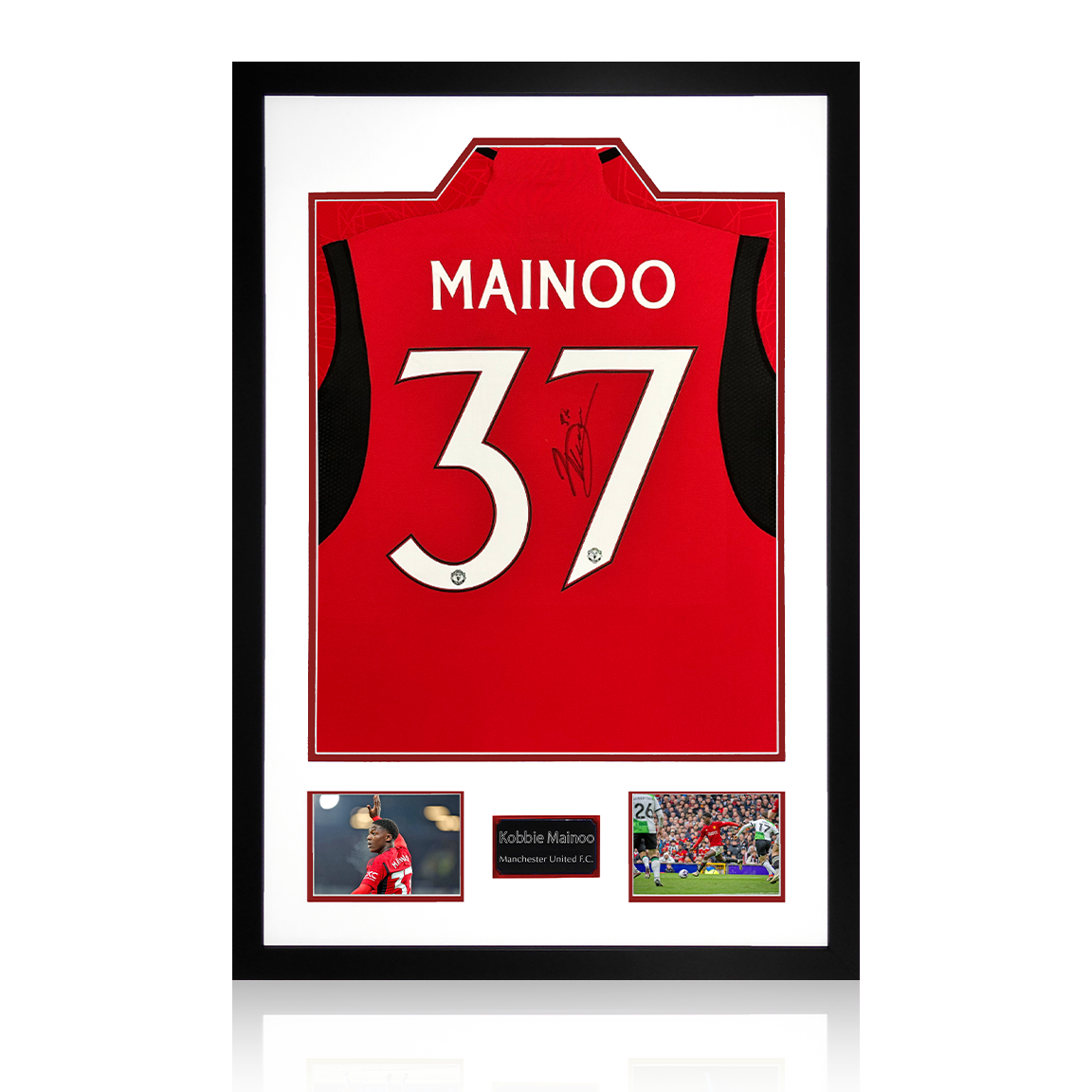 Kobbie Mainoo Signed Manchester United Display