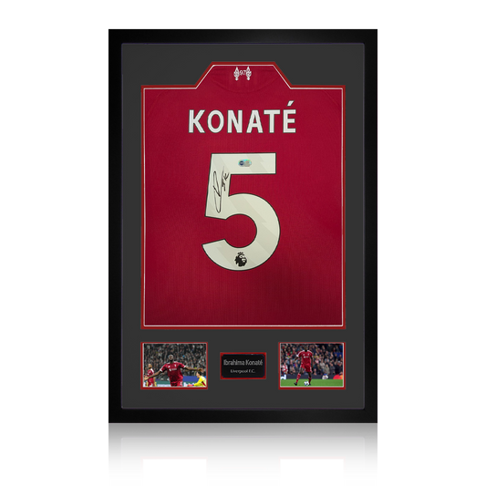 Ibrahima Konaté Signed Liverpool Shirt Premium Frame (ACG Cert)