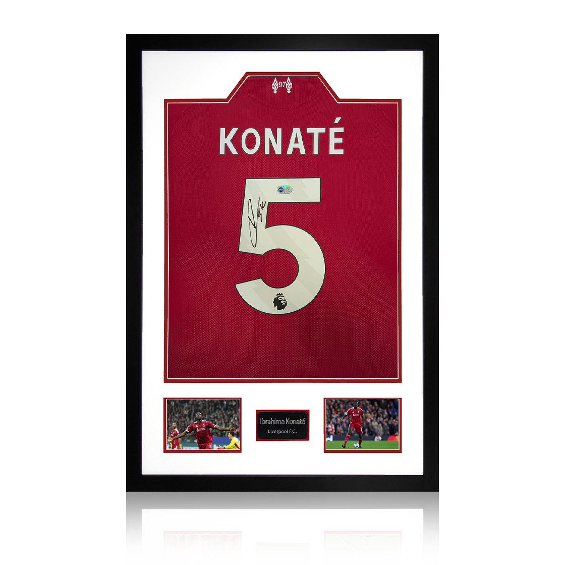 Ibrahima Konaté Signed Liverpool Shirt Premium Frame (ACG Cert)
