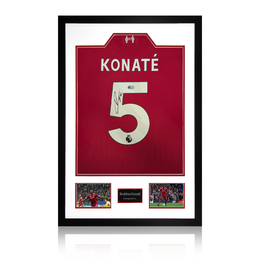Ibrahima Konaté Signed Liverpool Shirt Premium Frame (ACG Cert)