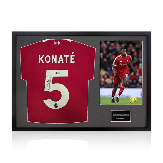 Ibrahima Konaté Signed Liverpool Shirt Classic Frame (ACG Cert)
