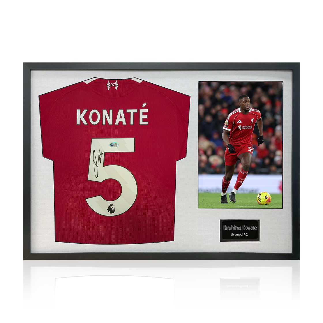 Ibrahima Konaté Signed Liverpool Shirt Classic Frame (ACG Cert)