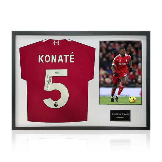 Ibrahima Konaté Signed Liverpool Shirt Classic Frame (ACG Cert)