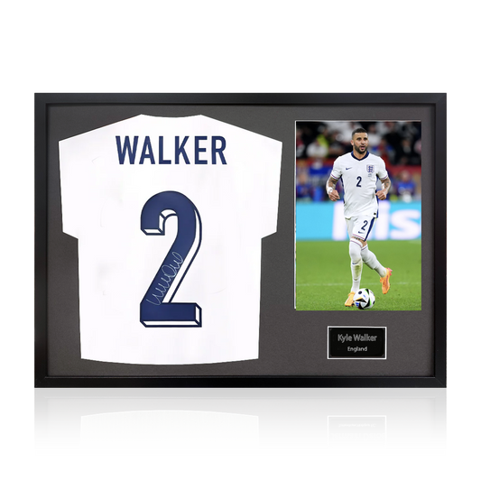 Kyle Walker Signed England Shirt Classic Frame