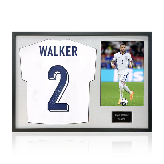 Kyle Walker Signed England Shirt Classic Frame